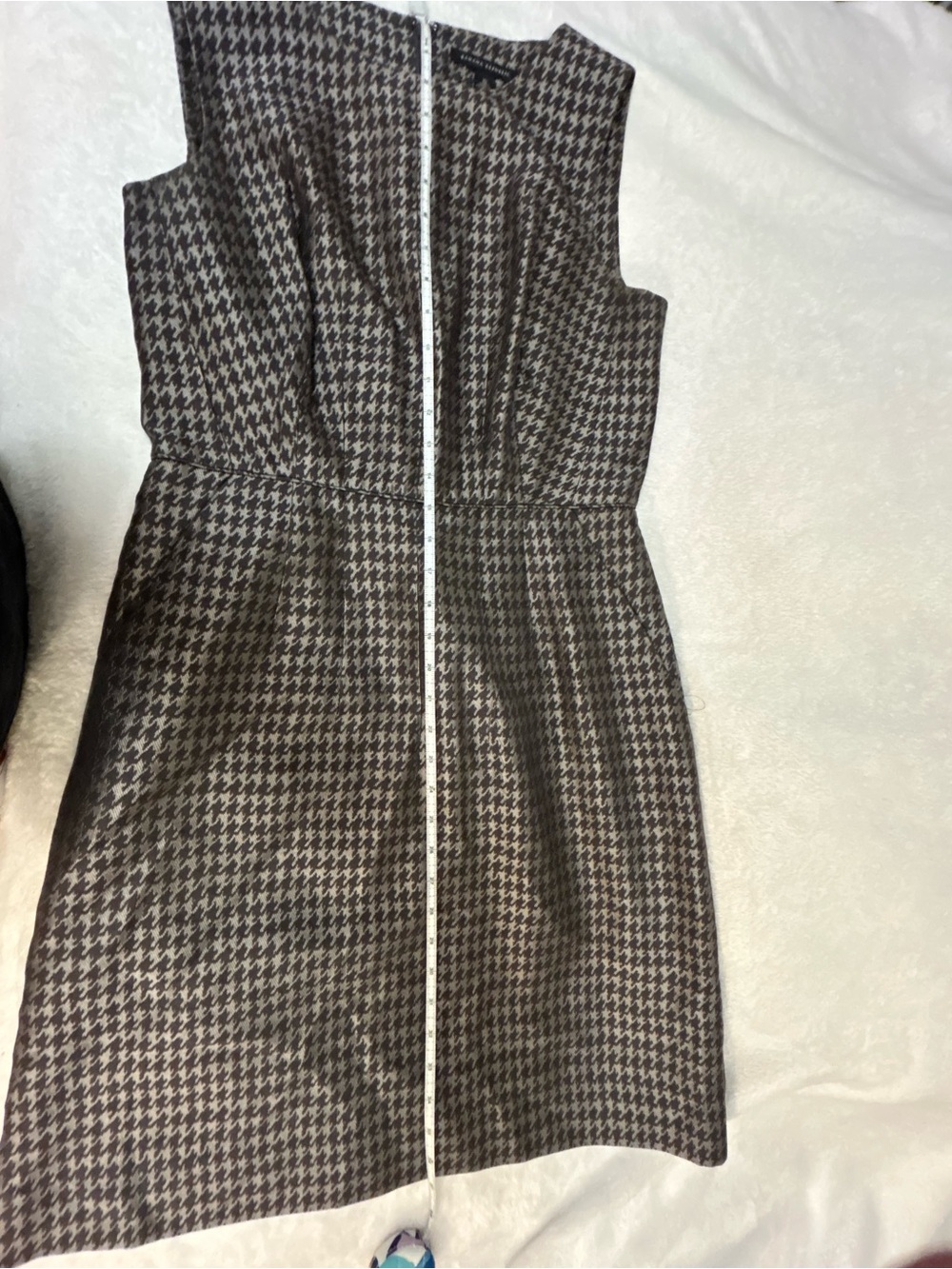 Banana Republic Brown Houndstooth Midi Sheath Dress size 10 - Picture 8 of 12